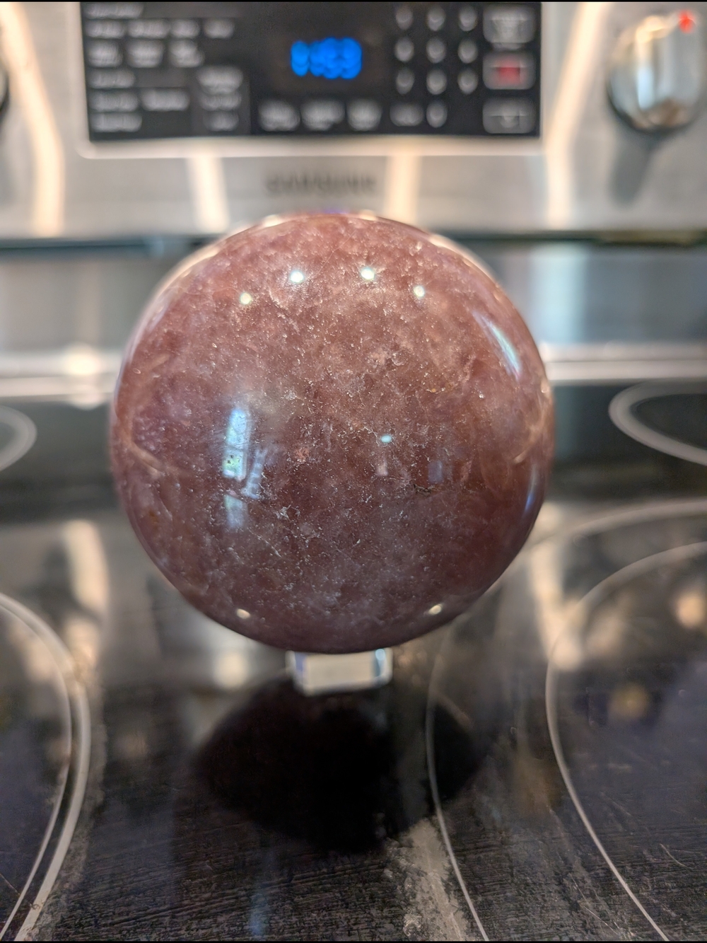 Extra Large Strawberry Quartz Sphere - Micca Crystal Ball